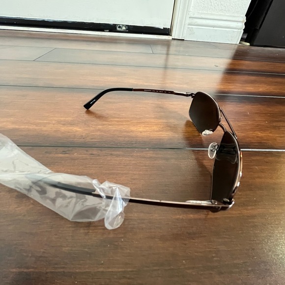 New Banana Republic Benisio Sunglasses Men 60mm Black Polarized Metal Aviator - Picture 10 of 12